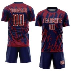 Creme Jersey Crimson Navy-City Uniform Fußball Custom Sublimation