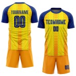 Benutzerdefinierte Royal-Orange Uniform Trikot Fußball Sublimation Gold