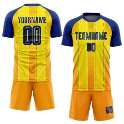 Benutzerdefinierte Royal-Orange Uniform Trikot Fußball Sublimation Gold