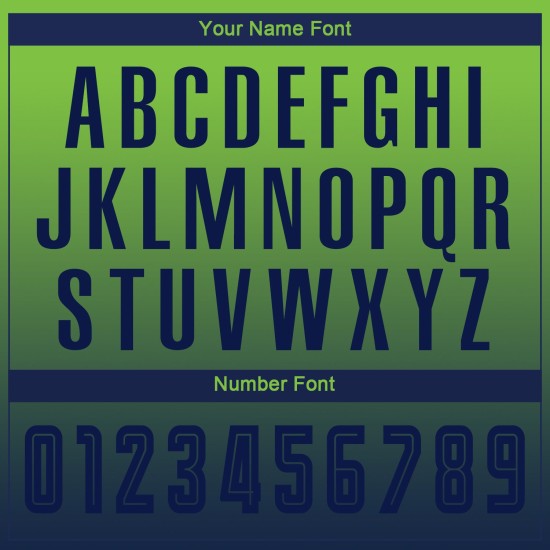 Benutzerdefinierte Fußball Navy Neon Grün Verblassen Lange Jersey Ärmel Sublimation Uniform Mode