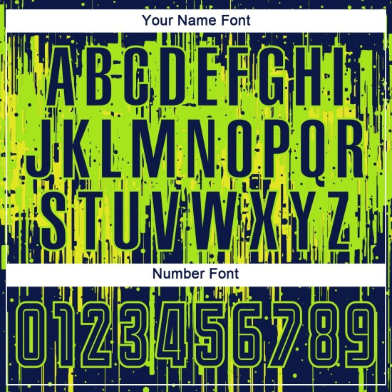 Gelb Neon Uniform Navy-Neon Grün Jersey Fußball Custom Sublimation