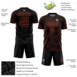 Fußball Schwarz Jersey Orange Uniform Sublimation Custom