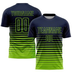 Mode Grün Benutzerdefinierte Neon Sublimation Jersey Verblassen Nadelstreifen Navy Uniform