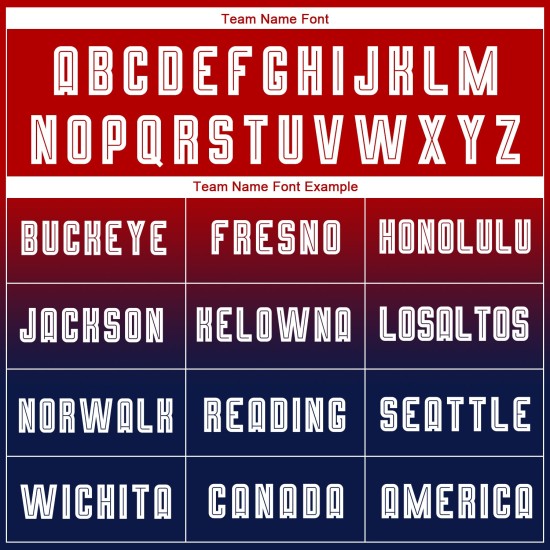 Fußball Fade Sublimation Fashion Custom Jersey Rot Uniform Weiß-Marine Langarm