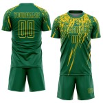 Grüne Sublimation Jersey Custom Gelb Kelly Uniform Fußball