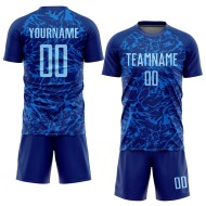 Benutzerdefiniertes Trikot Royal Sublimation Hellblaue Fußballuniform