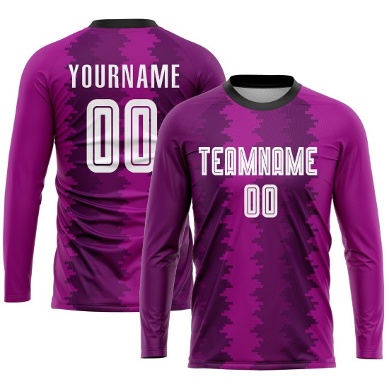 Uniform Fußball Sublimation Weiß-Rosa Custom Lila Trikot