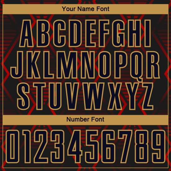 Formen Fußball Rot-Alt Sublimation Gold Jersey Schwarz Benutzerdefinierte Geometrische Uniform