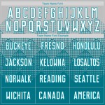 Benutzerdefinierte Teal Jersey Uniform Weiß Fußball Sublimation