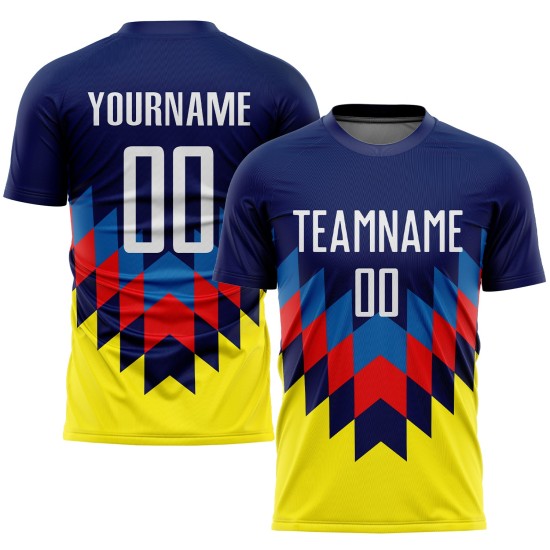 Custom Jersey Weiß-Gold Sublimation Fußball Uniform Figur