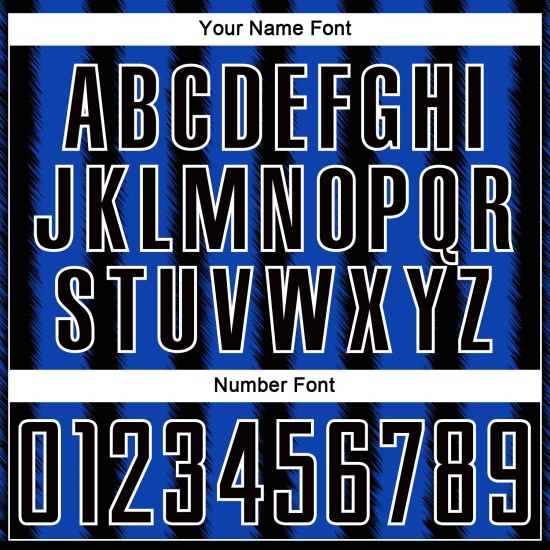 Benutzerdefinierte blau-weiße Trikotlinie Thunder Uniform Sublimation Schwarz Fußball