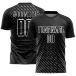 Sublimation Jersey Formen Weiß Uniform Fußball Schwarz Geometrisch Benutzerdefinierte