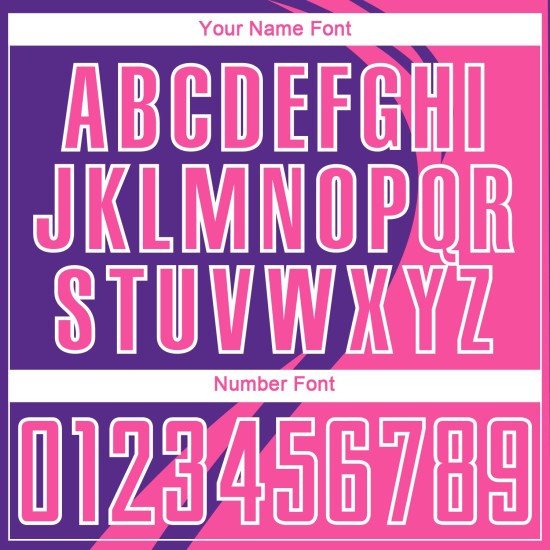 Sublimationslinien Lila-Weiß Fußball Rosa Uniform Curve Custom Jersey