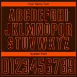 Orange Custom Jersey Sublimation Uniform Braun Fußball