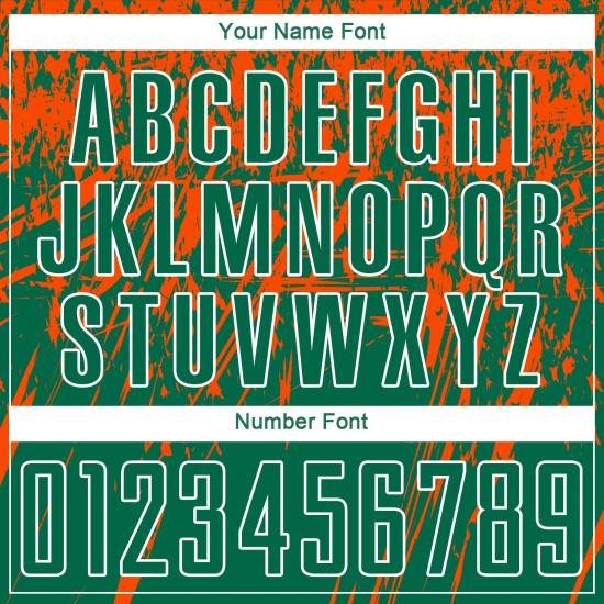 Jersey Kelly Sublimation Custom Orange-Weiß Fußball Grün Uniform