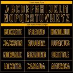 Uniform Custom Gold Sublimation Fußball Jersey Schwarz Nadelstreifen Verblassen Mode