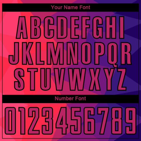 Lila Fußball Formen Rot-Schwarz Jersey Uniform Geometrische Sublimation Custom