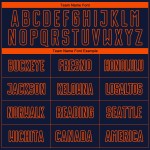 Benutzerdefinierte Uniform Navy Fashion Fade Orange Nadelstreifen Fußball Sublimation Jersey