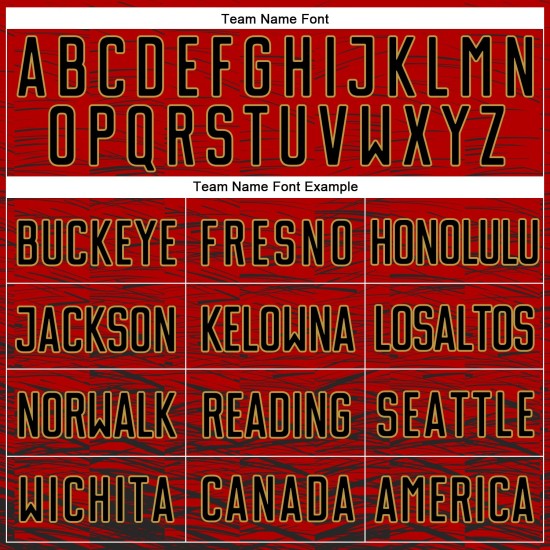 Rot Fußball Sublimation Custom Jersey Uniform Gold Schwarz-Old