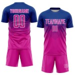 Pink-Weiß Deep Royal Jersey Custom Uniform Fußball Sublimation
