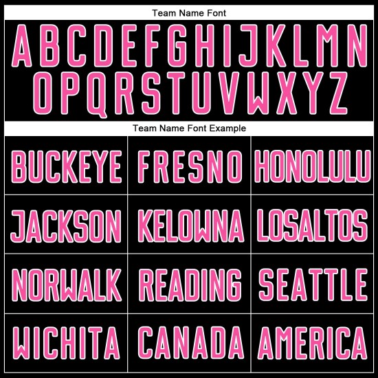 Mode Custom Fußball Split Pink-Weiß Jersey Uniform Schwarz Sublimation