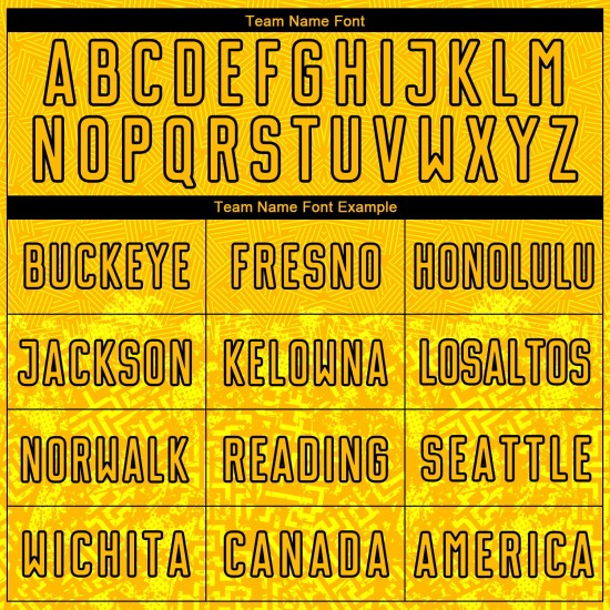 Benutzerdefinierte Uniform Sublimation Fußball Jersey Geometrische Formen Schwarz Gold