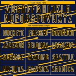 Linien Gelb Sublimation Uniform Jersey Navy Custom Fußball