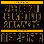 Uniform Custom Gold Sublimation Fußball Jersey Schwarz Nadelstreifen Verblassen Mode