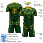 Fußball Jersey Custom Grün Sublimation Gelb Geometrische Formen Uniform