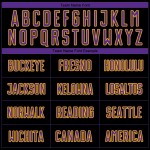 Mode Schwarz Custom Nadelstreifen Lila-Gold Jersey Verblassen Fußball Uniform Sublimation