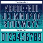 Marineblau-Weiß Fußballuniform Benutzerdefinierte Sublimation Jersey Aqua