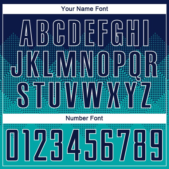 Marineblau-Weiß Fußballuniform Benutzerdefinierte Sublimation Jersey Aqua