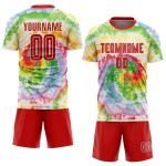 Jersey Uniform Custom Krawatte Fußball Rot-Weiß Dye Sublimation