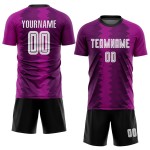 Uniform Fußball Sublimation Weiß-Rosa Custom Lila Trikot