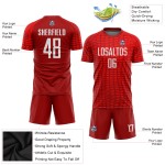 Uniform Custom Jersey Sublimation Weiß Fußball Rot