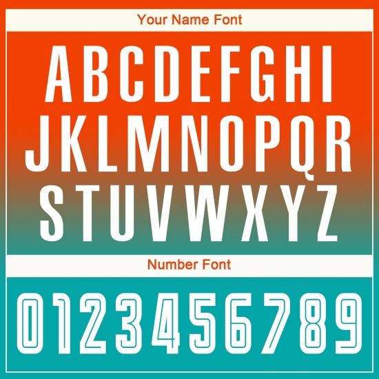 Fußball Ärmel Custom Uniform Weiß-Aqua Fade Fashion Jersey Sublimation Orange Lange