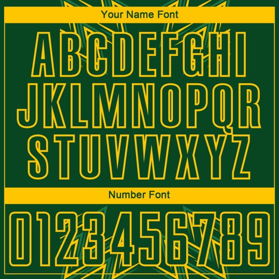 Fußball Jersey Custom Grün Sublimation Gelb Geometrische Formen Uniform