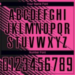 Benutzerdefinierte schwarze Linie Trikot rosa Sublimation Uniform Fußball