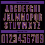 Mode Schwarz Custom Nadelstreifen Lila-Gold Jersey Verblassen Fußball Uniform Sublimation