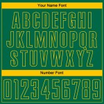 Benutzerdefinierte Sublimation Gelb Uniform Jersey Grün Fußball Nadelstreifen Kelly Fashion Fade