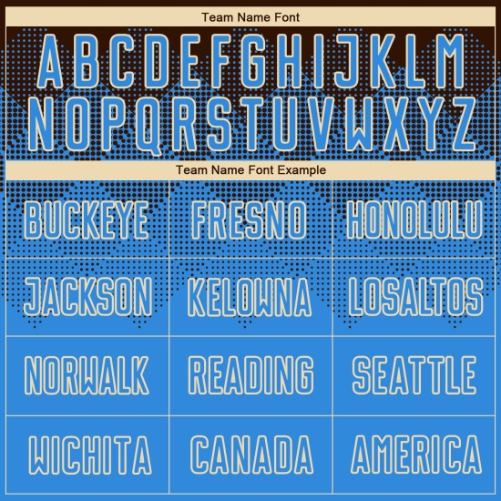 Braune Uniform Blau-Creme Fußball Sublimation Jersey Pulver Custom