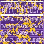 Fußball Sublimation Trikot Fluid Custom Uniform Gold-Weiß Lila Abstrakt