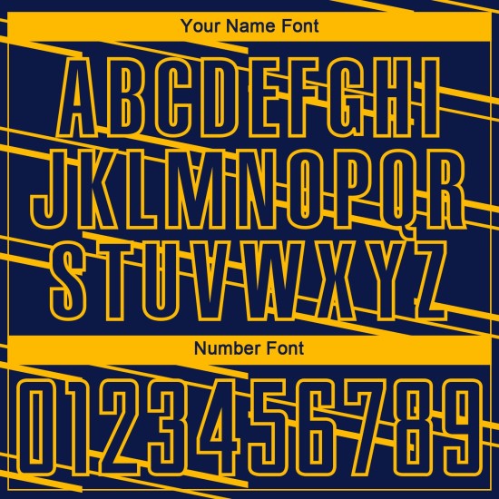 Linien Gelb Sublimation Uniform Jersey Navy Custom Fußball