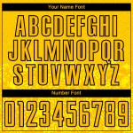 Benutzerdefinierte Uniform Sublimation Fußball Jersey Geometrische Formen Schwarz Gold