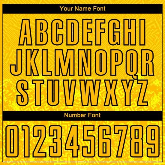 Benutzerdefinierte Uniform Sublimation Fußball Jersey Geometrische Formen Schwarz Gold