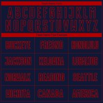 Uniform Sublimation Custom Fußball Rot Navy Trikot