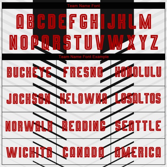 Schwarzes Fußballtrikot mit individueller Sublimation, rot-weiße Uniform