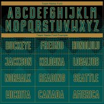 Gold Custom Fußball Jersey Mitternacht Uniform Schwarz Grün-Alt Sublimation