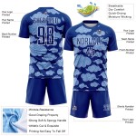 Uniform Custom Pattern Royal Sublimation Cloud Soccer Weiß Trikot